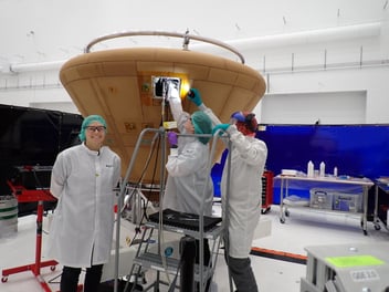 Benchmark Team at the launch site fueling TEC's Nyx capsule for Mission Possible