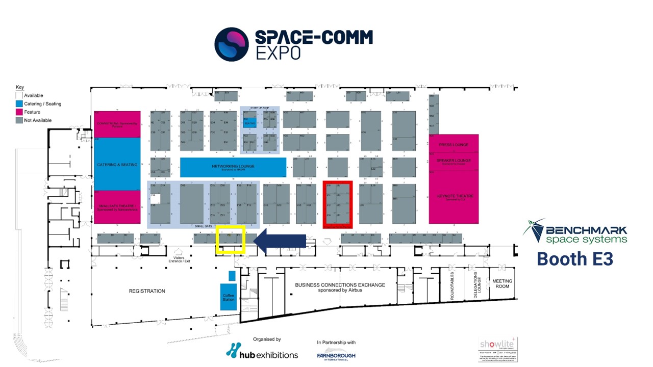 Space-Comm UK 2022 Branded Booth Map