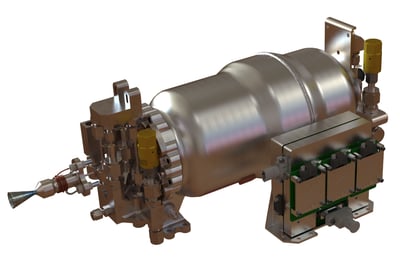 The integrated COLA Kit is easily deployed aboard EP and non-propulsive satellites to help quickly steer clear of approaching spacecraft and orbital debris